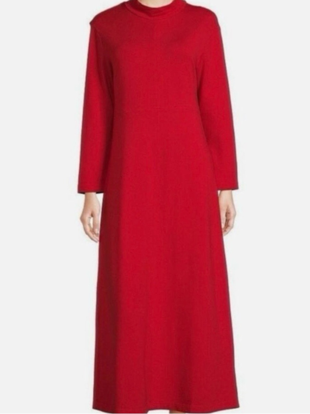 Brynn Walker Red Bamboo Organic Long Sleeve Oversized Maxi Dress  NWT
